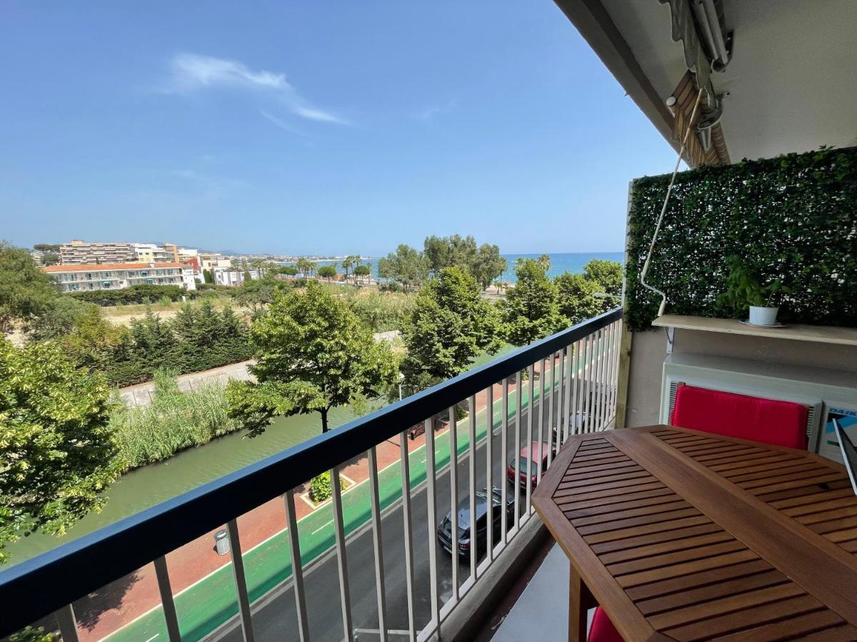 Appartement rénové vue mer avec garage Cagnes-sur-Mer Exterior foto